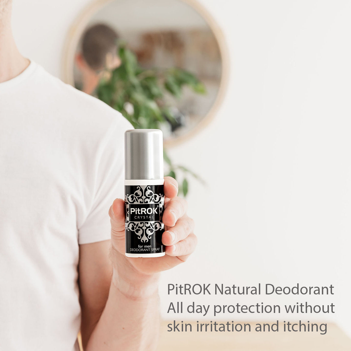 PitROK Crystal Natural Deodorant Spray 100ml - for Men