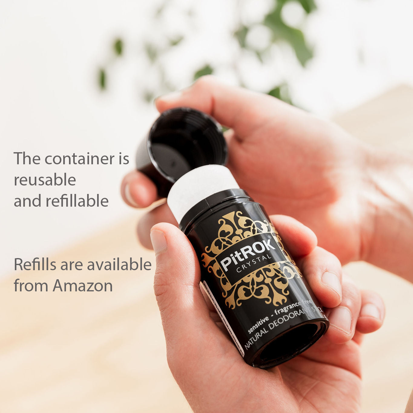 PitROK Original Crystal Deodorant Stick 100g (Refillable)