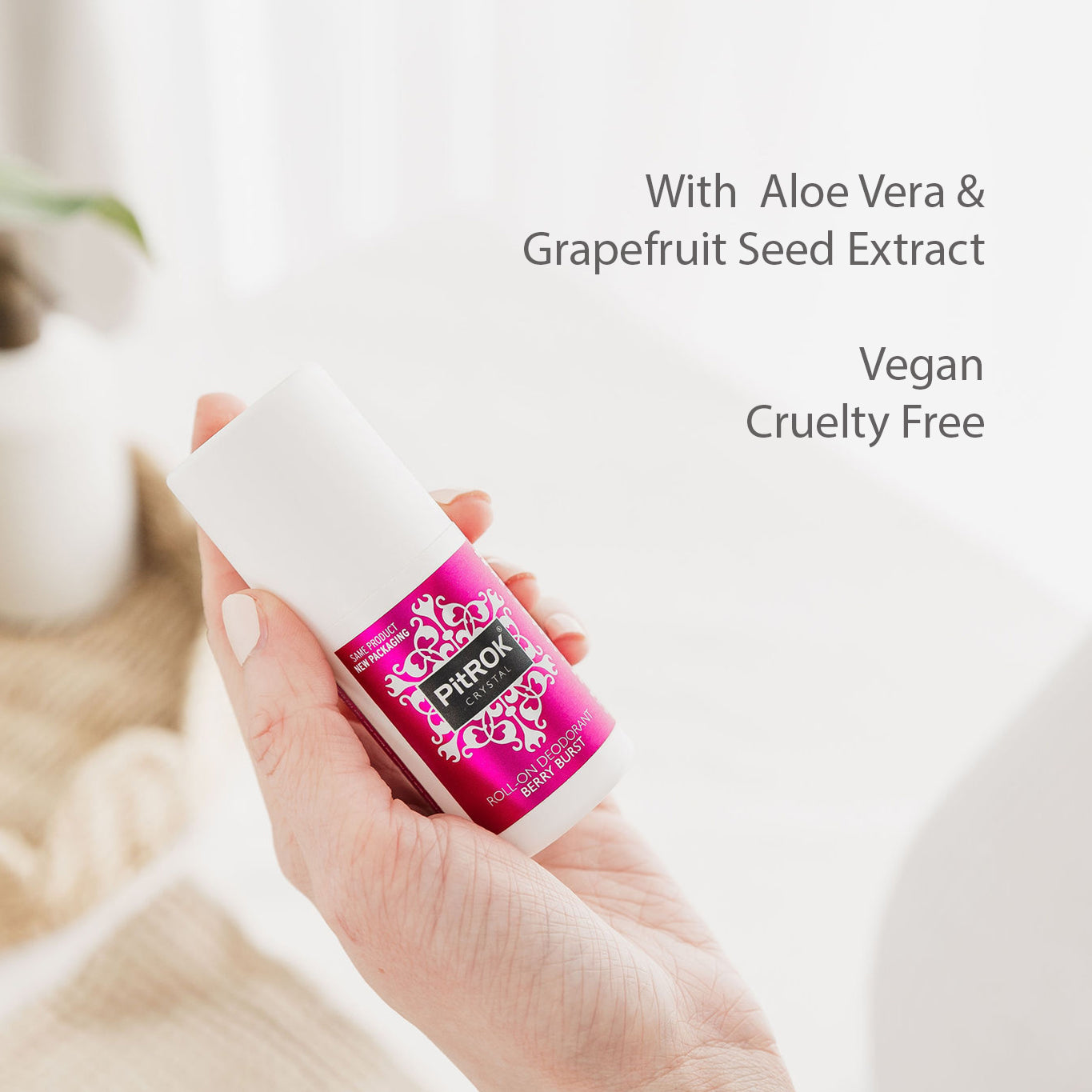 PitROK Crystal Roll On Deodorant 50ml - Berry Burst