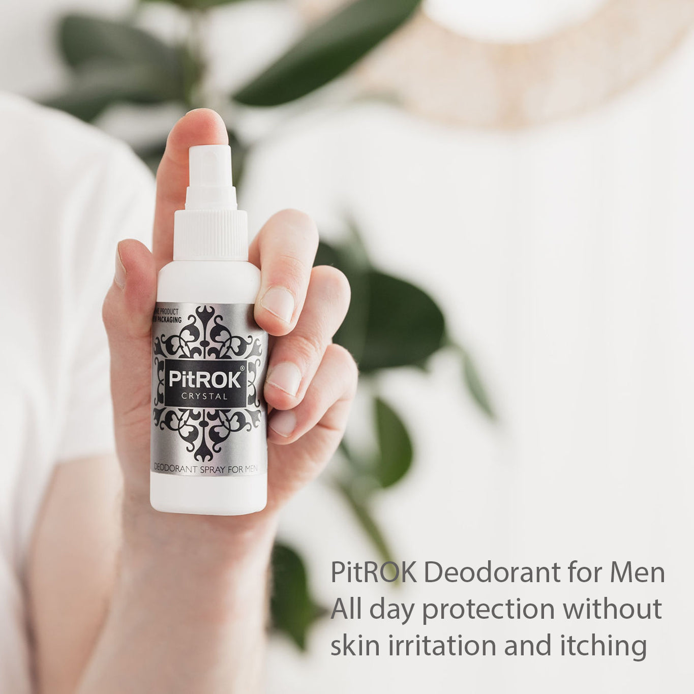 PitROK Crystal Deodorant Spray 100ml - for Men