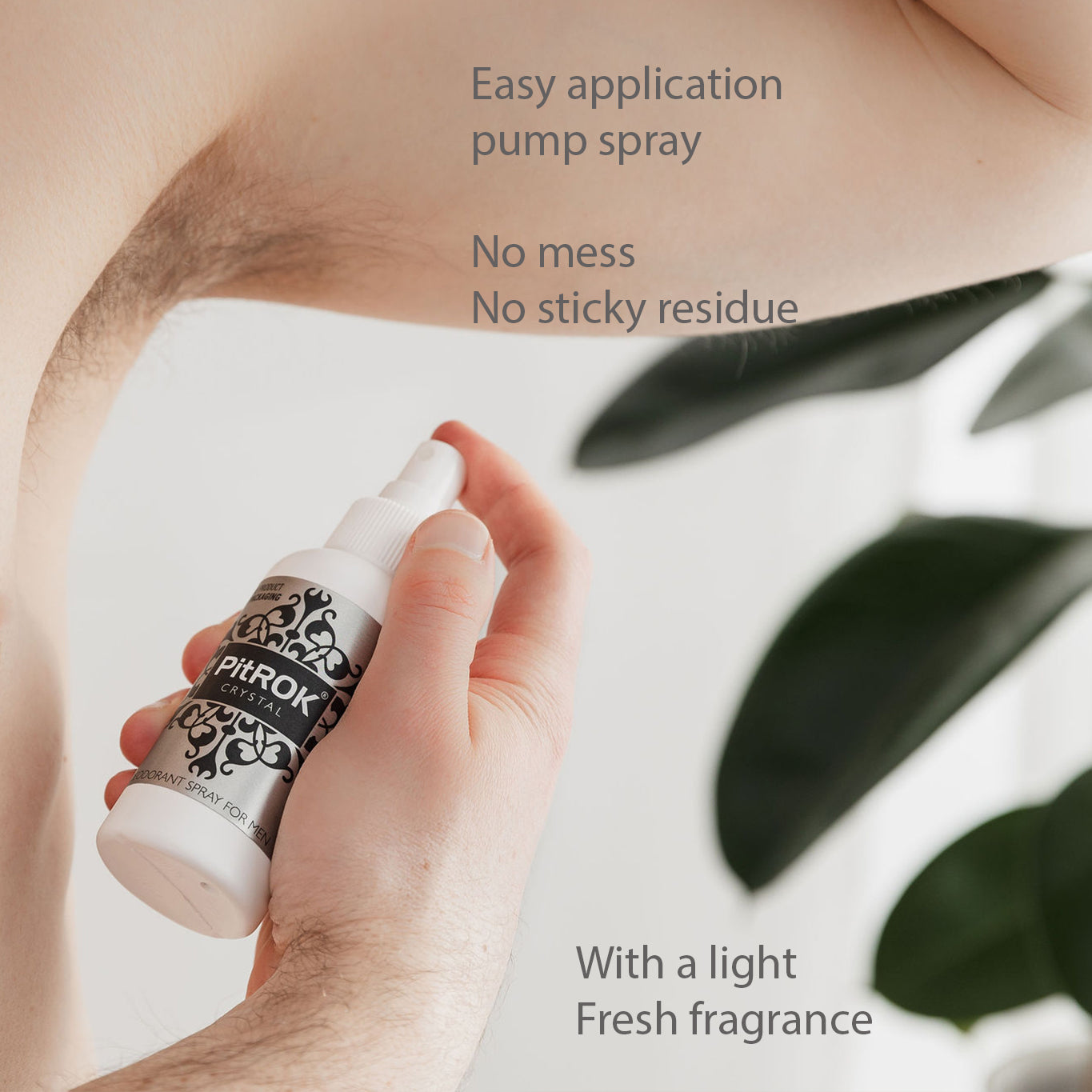 PitROK Crystal Deodorant Spray 100ml - for Men