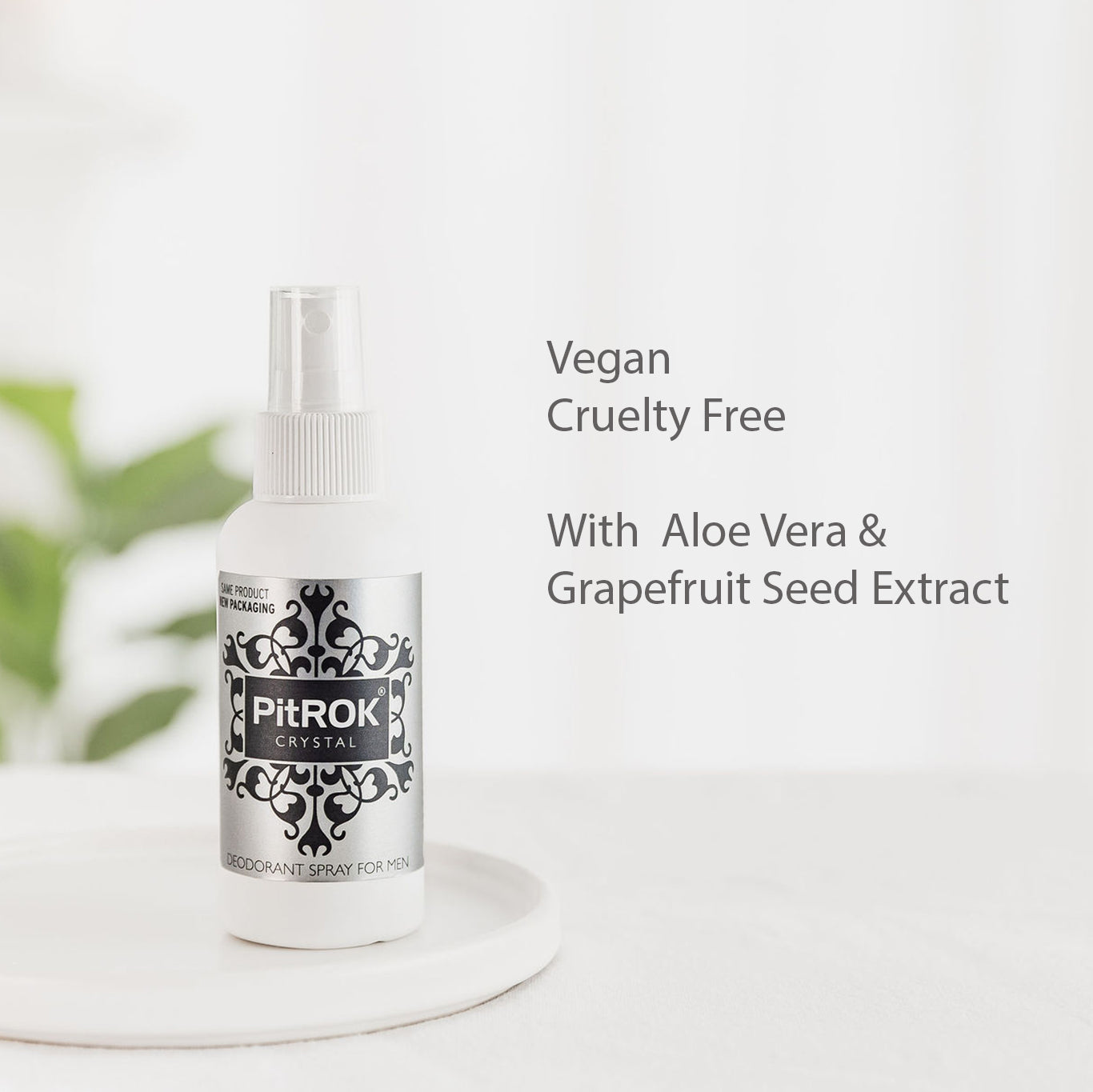 PitROK Crystal Deodorant Spray 100ml - for Men