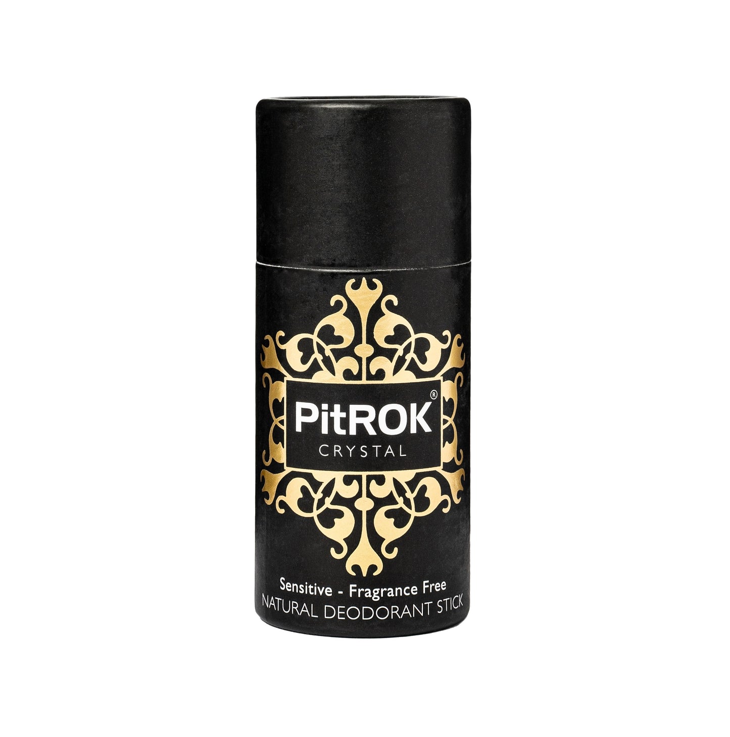 PitROK Crystal Natural Deodorant Stick 100g - CARDBOARD TUBE 'Push-Up' Format. Ready to use or use to refill your PitROK original holder.