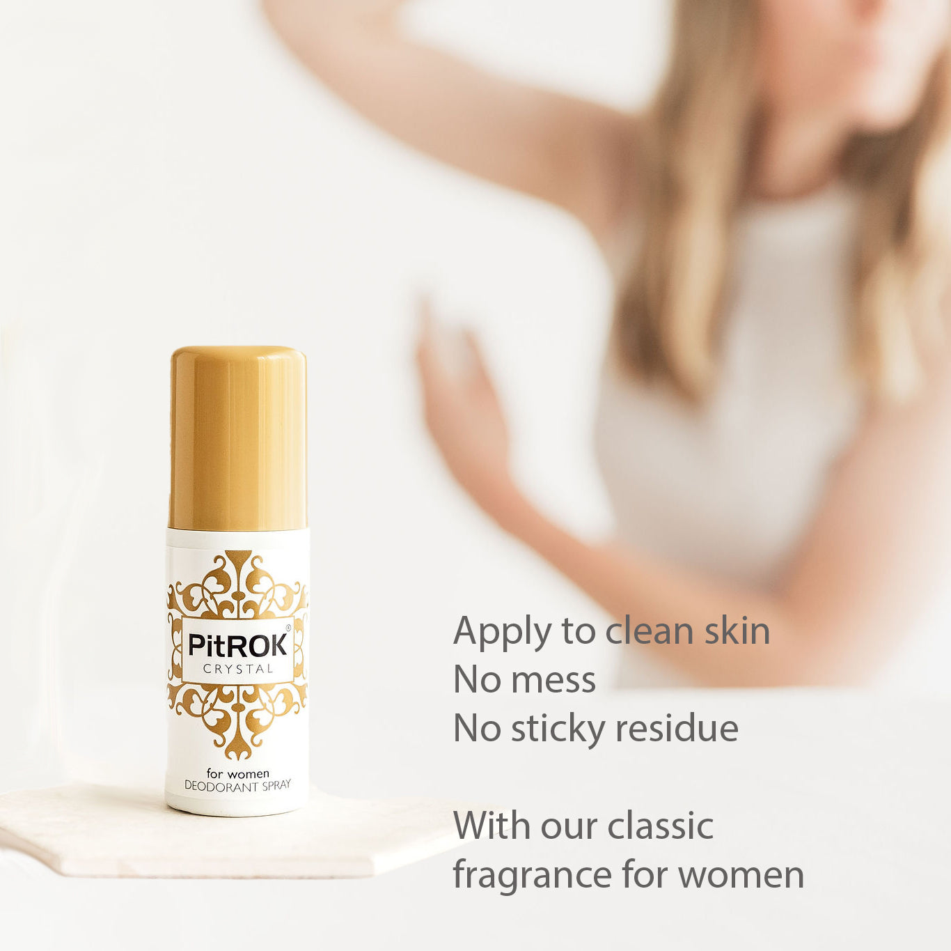 PitROK Crystal Natural Deodorant SPRAY for Women 100 ml