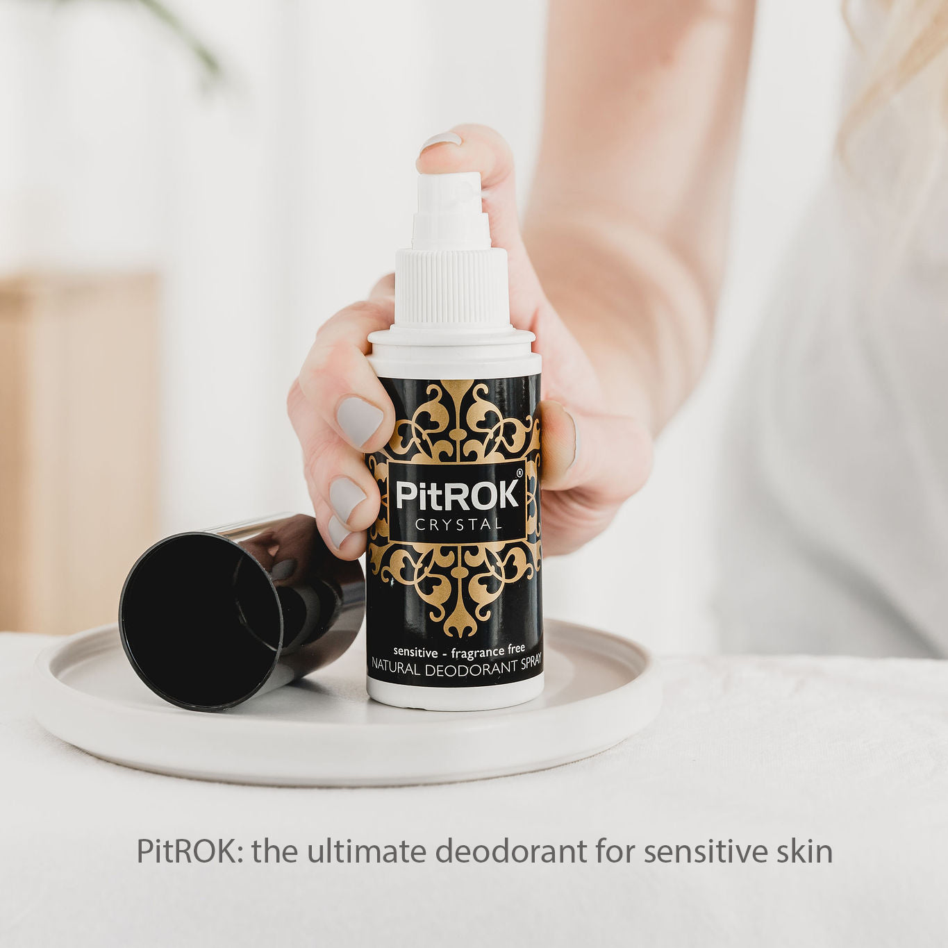 PitROK Crystal Natural Spray Deodorant 100ml (Fragrance Free / Gender Neutral)