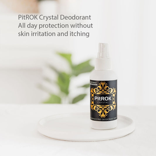PitROK Crystal Deodorant 100ml Pump Spray (Fragrance Free / Gender Neutral)