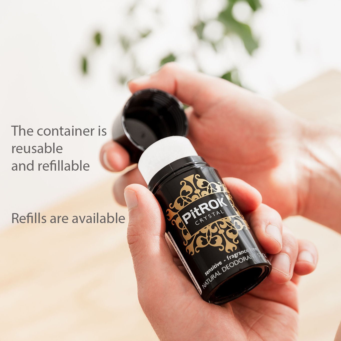PitROK Original Crystal Deodorant Stick 100g (Refillable)